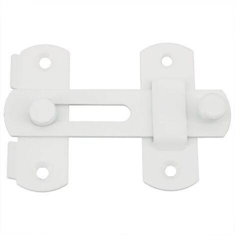Verrou Porte Interieure Loquet Porte Exterieur, Fermeture Loquet à Bascule Serrure Verrou Portail en Acier Inoxydable pour Fenêtre, Placard et Jardin, Blanc, 2,5MM Épaisseur,
