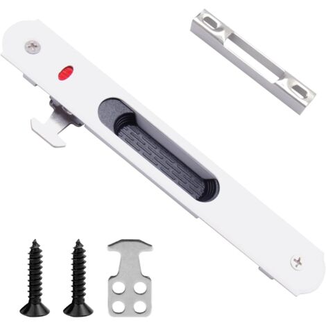 Verrou pour porte coulissante, crochet pour fenêtre coulissante, serrure de porte en acier inoxydable, verrou simple face pour portes mobiles, fenêtres et portes coulissantes en verre-AquaForge
