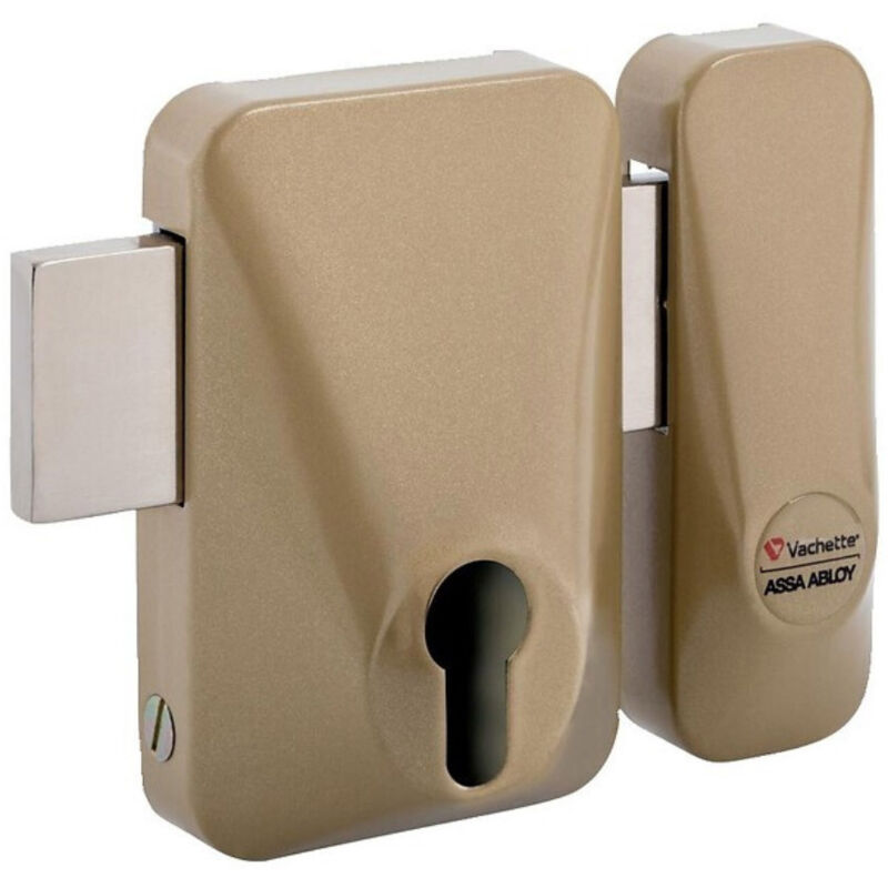 Verrou sans cylindre pour cylindre à profil européen finition bronze - VACHETTE