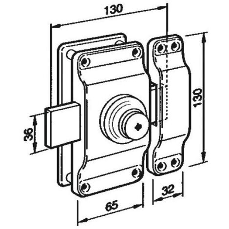 Verrou SUPER SURETÉ cuirasse bouton sans bille BZE BRICARD 3378.000