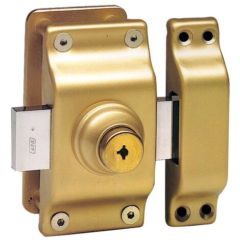 Verrou SUPER SURETÉ cuirasse double entrée sans bille bronze BRICARD 3388.000