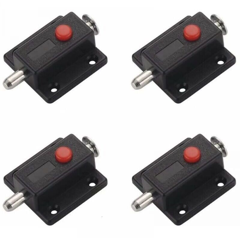 Verrou Targette, loquet glissire de scurit bouton ressort automatique pour armoire, loquets de porte intrieurs et extrieurs fentres, armoires,