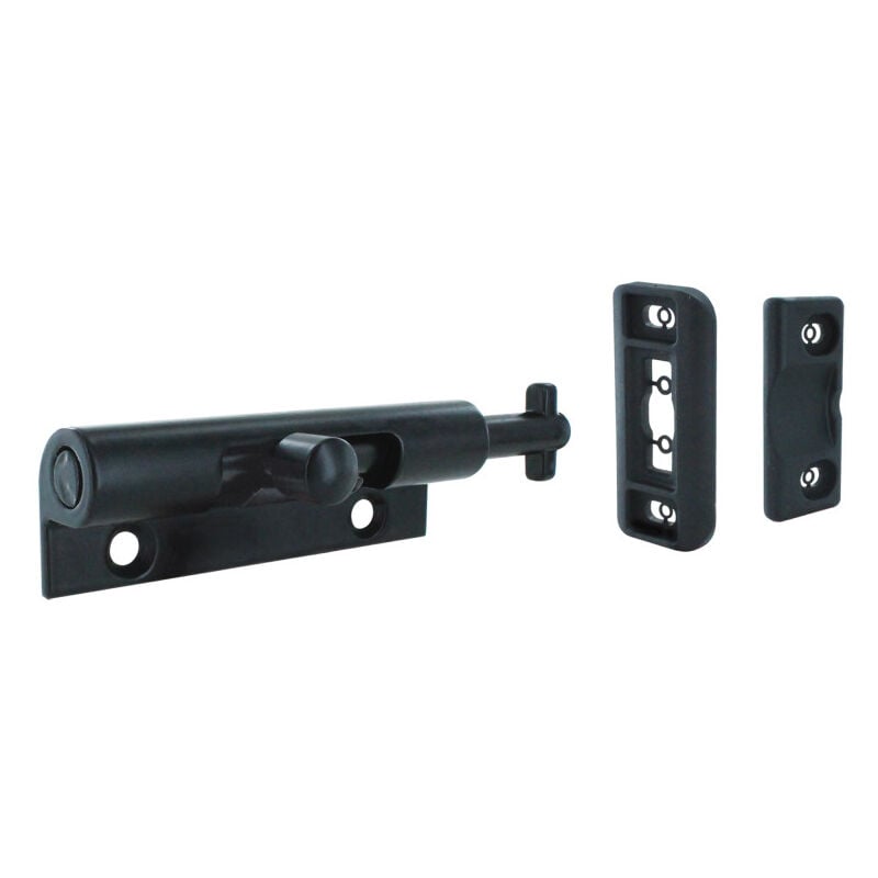 Verrou Torpille, Aluminium, Noir, pour Volet