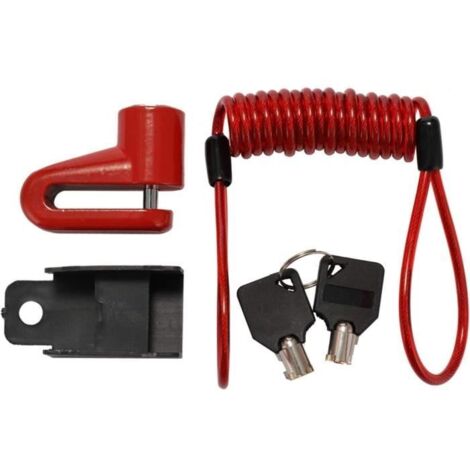 Verrou Universel De Guidon De Moto 2 Pièces Moto Scooter Vélo Antivol De Frein À Disque De Verrouillage Disque De Roue Locks