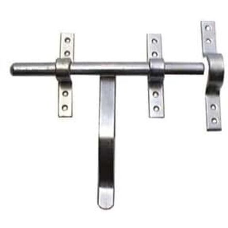Verrou vervelle renforcé zingué avec pattes 16mm
