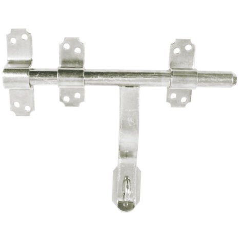 Verrou vervelle zingué hq avec pattes et porte-cadenas 16