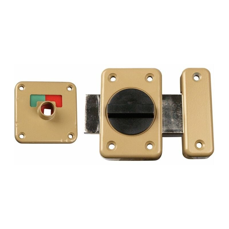 Verrou targette à voyant bronze verni - 45 mm Vachette