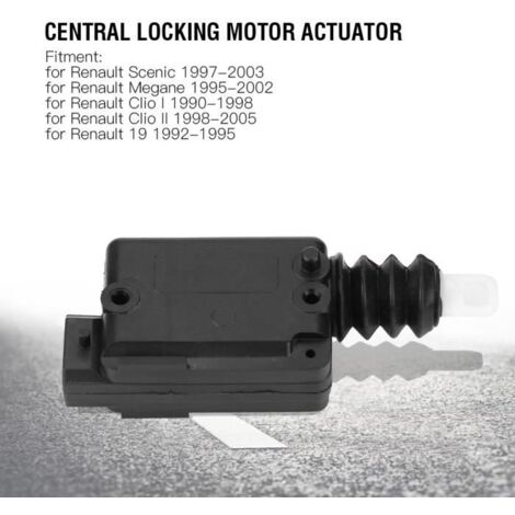 Verrouillage Central de Porte - Renault - 7702127213 - Noir - Compatible Megane, Scenic, Clio