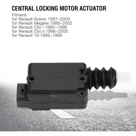 Verrouillage Central de Porte - Renault - 7702127213 - Noir - Compatible Megane, Scenic, Clio