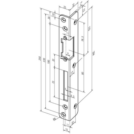 Verrouillage d'angle de sécurité 069 S.3mm VA ma DIN R