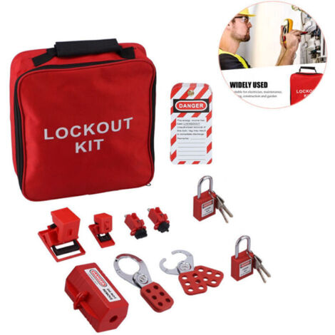 Verrouillage de disjoncteur, Kit de verrouillage électrique Verrouillage de sécurité portable pour moraillon industriel