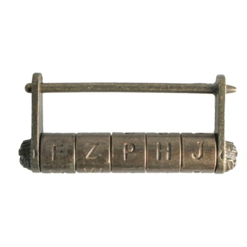 Verrouillage de Mot Passe Bronze Texte Code Combinaison Serrure Imitation Cuivre Ancien Cadenas Chinois Pour Antique Boîte en Bois Boîte Bijoux