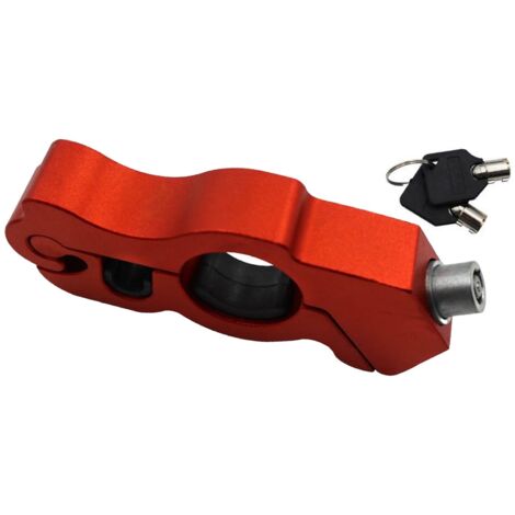 Verrouillage de poignée de moto, antivol, guidon en aluminium CNC pour Dirt Bike, cyclomoteur, Scooter, ATV rouge