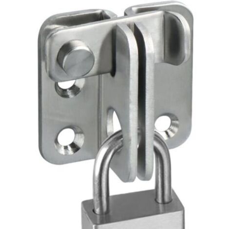verrouillage de porte à pêne dormant, minuscule fermoir à cadenas, finition brossée en acier inoxydable, EMS3001
