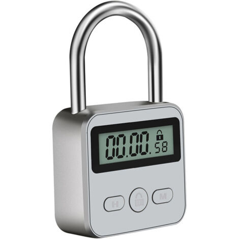 Verrouillage de Temps, Smart Time Lock avec écran LCD Verrou de Synchronisation Cadenas de Sécurité Rechargeable USB Cadenas