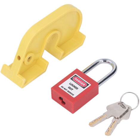Verrouillage du disjoncteur avec cadenas de sécurité de 38 mm, 2 clés, résistant à l'usure, résistance aux différences de température