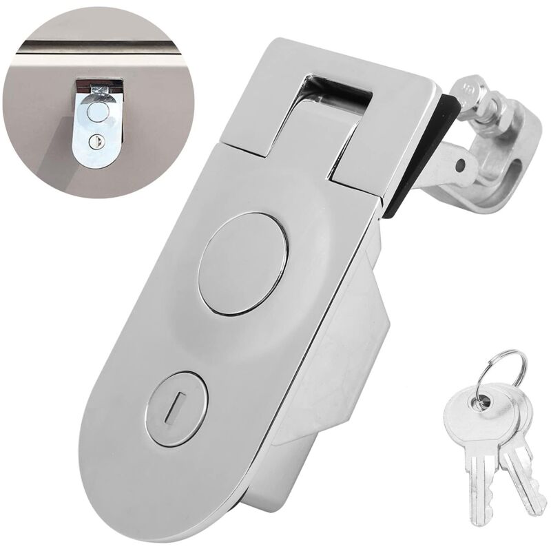 Verrouillage par compression de la boîte à outils, Loquet à Compression avec Serrure en Alliage de Zinc à 2 Clés Verrou de sécurité pour Cam-cars,