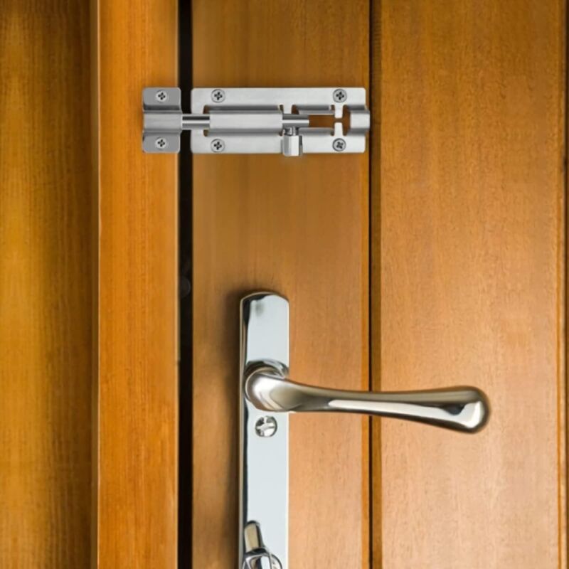 Verrous de porte coulissants de 100 mm (4 po), en acier inoxydable 304, avec vis (1 paquet).