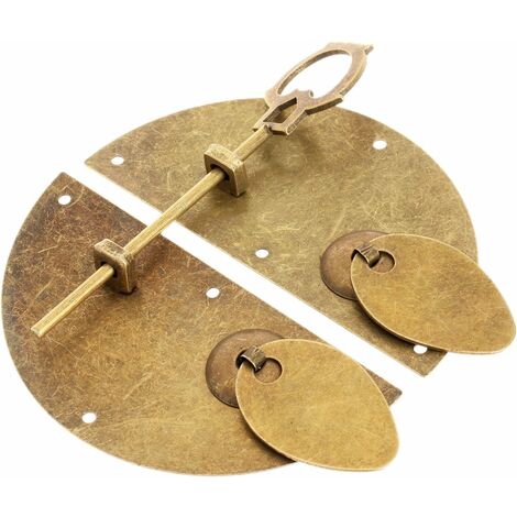 Verrous vintage gaufrage Moraillon Loquet Serrure Fermoir porte de frapper à serrure loquet Hardware Meubles
