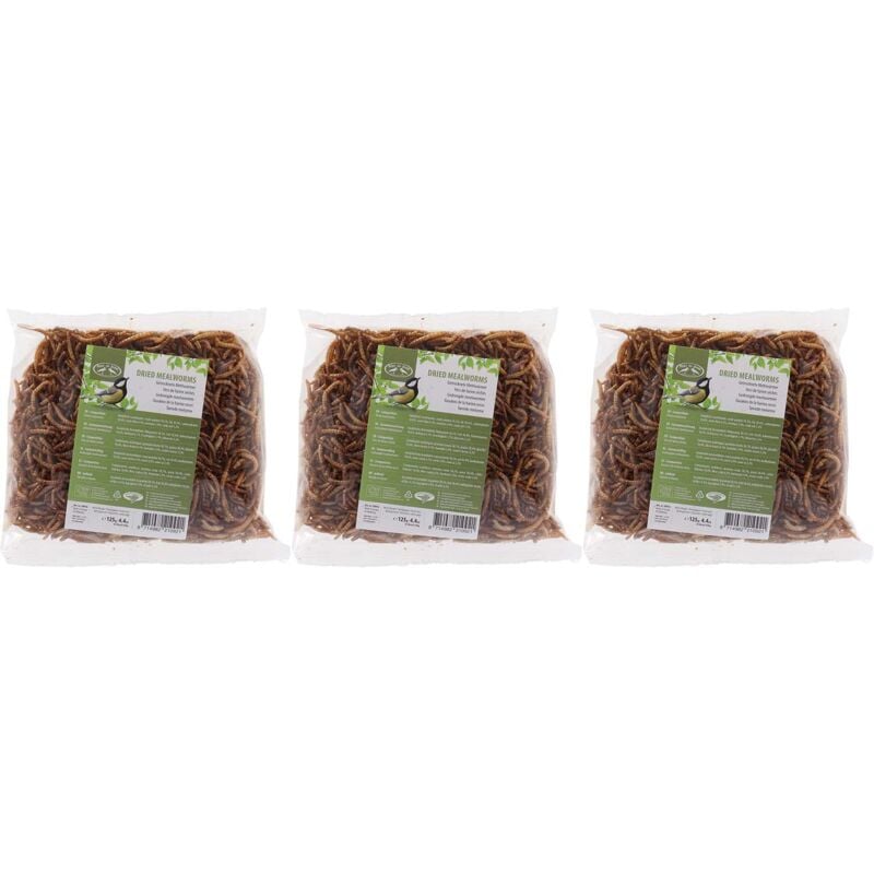 Vers de farine séchés 125 gr (Lot de 3)