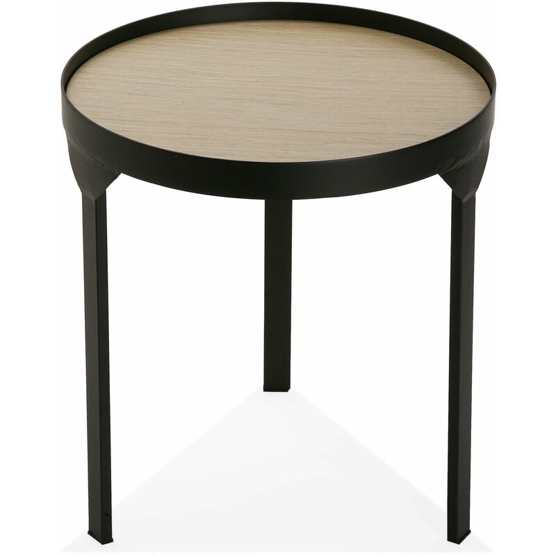 Versa - Averil Table d'appoint, Table basse auxiliaire moderne, 49x45x45cm - Noir