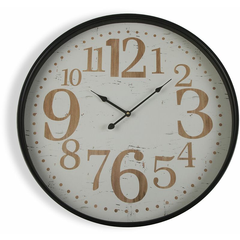 

Brisbane Reloj de Pared Silencioso Decorativo, 60x6x60cm - Blanco - Versa