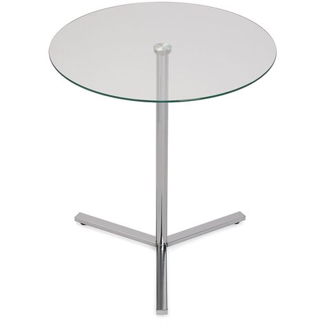 Versa Bude Beistelltisch, Moderner, niedriger Tisch , 56x50x50cm - Silber