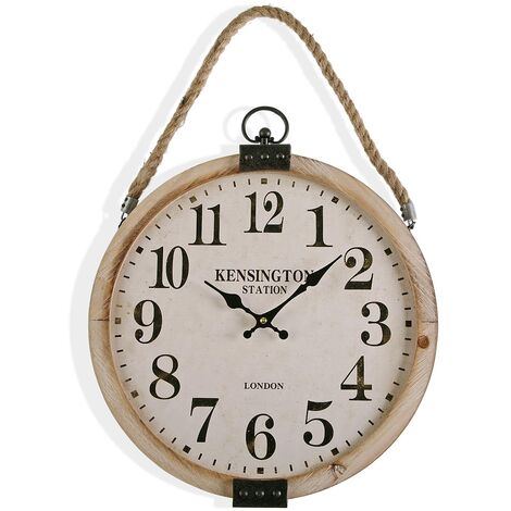 Versa Byron Dekorative Wanduhr für die Küche, das Wohnzimmer, 47x4,5x40cm - Weiß
