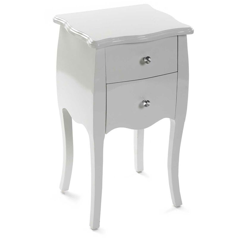 

Versa Cagliari Mesilla de noche, 71x35x40cm - Blanco