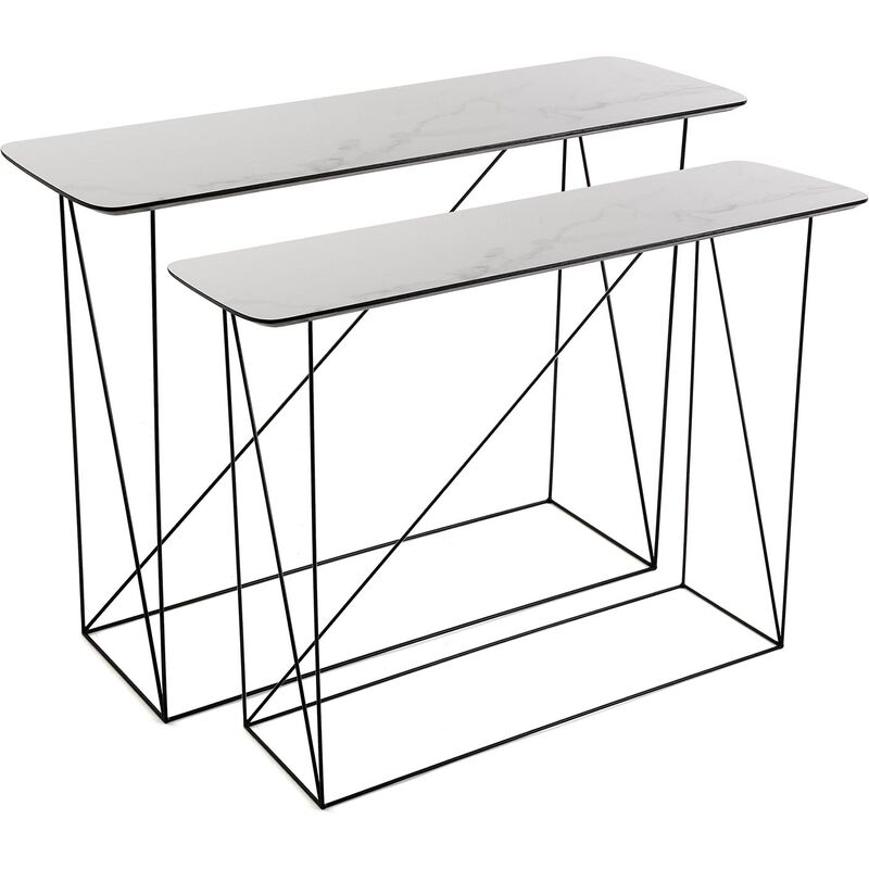 

Versa Egi Mueble Recibidor Estrecho, Mesa Consola, 80x35x110cm - Blanco