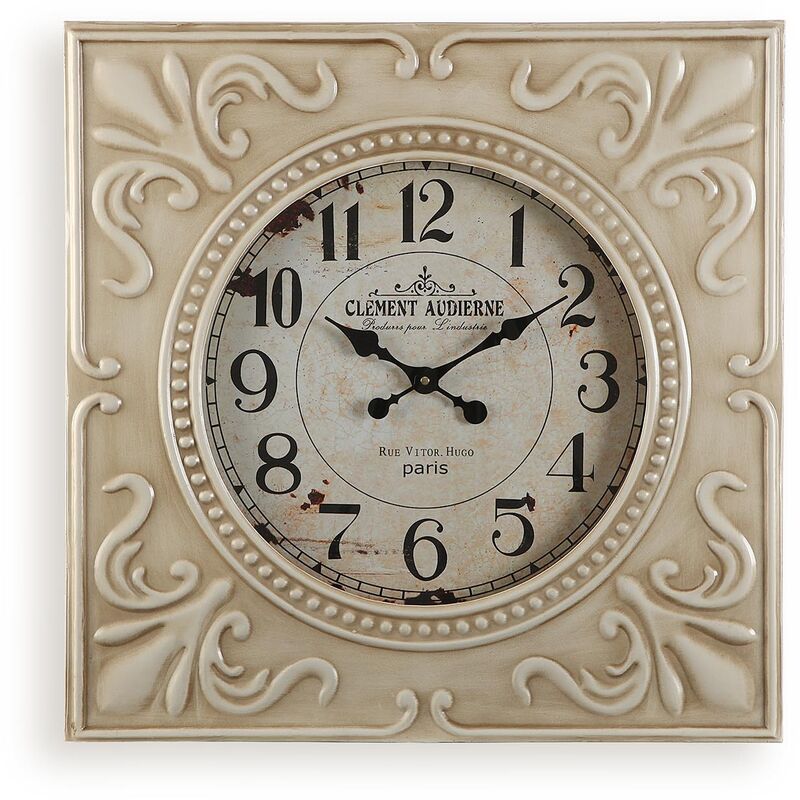 

Dolphin Reloj de Pared Silencioso Decorativo, 60x6x60cm - Beige - Versa