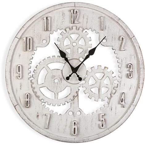 Reloj De Pared Vintage Movimiento Cuarzo Madera Metal 60 Cm Xxl Vidaxl con  Ofertas en Carrefour