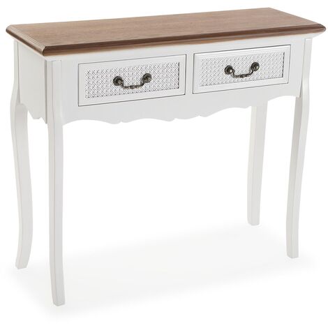 Versa Lyon Mueble Recibidor Estrecho para Entrada o Pasillo, Mesa Consola,  con 2 cajones, Medidas (Al