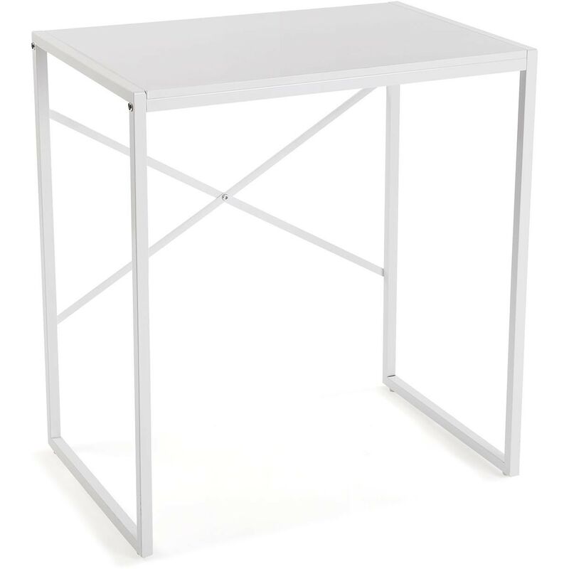 

Jessika Mesa Escritorio para el Ordenador, Mesa de Estudio, 68,5x46x75cm - Blanco - Versa