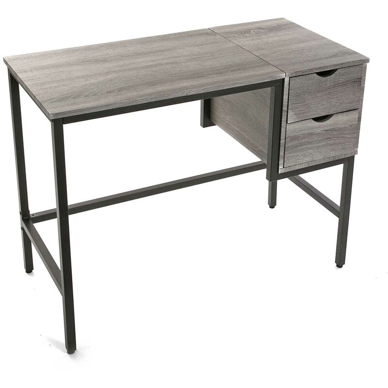 

Lynton Mesa Escritorio para el Ordenador, Mesa de Estudio, 76x48x100cm - Marrón - Versa