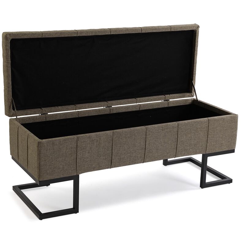 

Mannar Taburete pie de cama Banco para Dormitorio, 40x42x105cm - Marrón - Versa