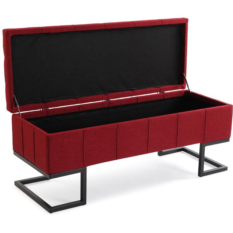 

Mannar Taburete pie de cama Banco para Dormitorio, 40x42x105cm - Rojo - Versa