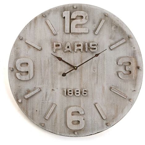 Versa Eriline Reloj de Pared Decorativo para la Cocina, el Salón, el  Comedor o la Habitación, Blanco, marrón y negro, 60x5,2x60cm