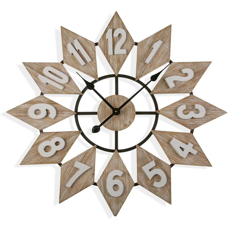

Versa Moree Reloj de Pared Silencioso Decorativo, 70x5x70cm - Marrón