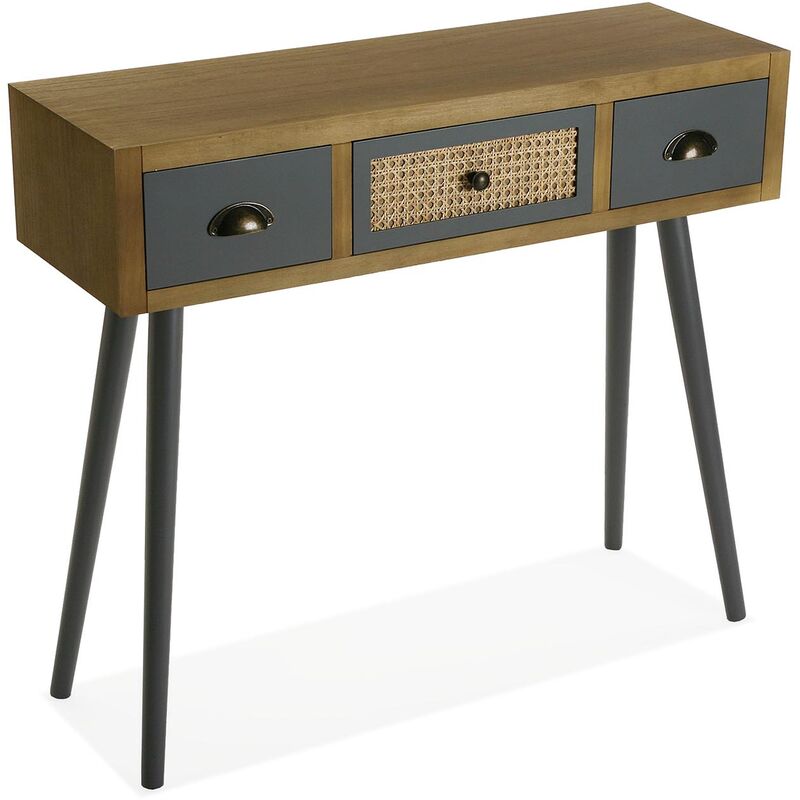 

Versa Pandora Mueble Recibidor Estrecho, Mesa Consola, 79x30x90cm - Marrón