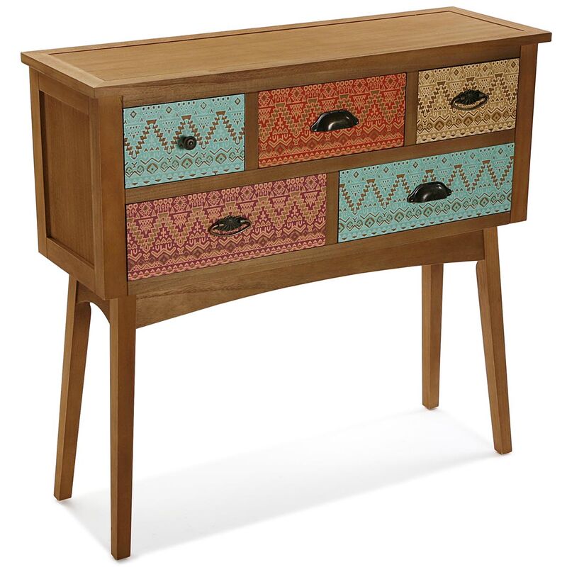 

Shikar Mueble Recibidor Estrecho, Mesa Consola, 84,5x30x90cm - Marrón - Versa