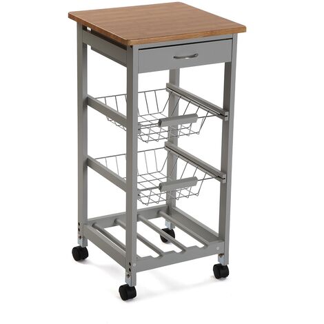Carrello Multiuso Versa Legno MDF (37 x 76 x 37 cm)