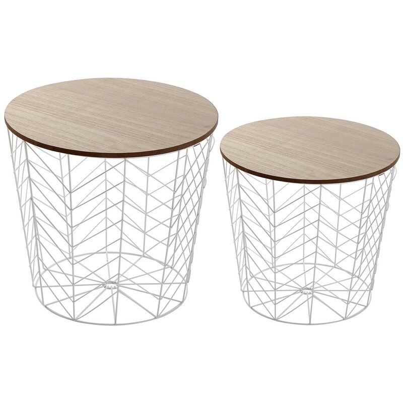 

Versa Pristina Mesa Auxiliar. Moderna Mesilla Baja, 41x40,5x40,5cm - Marrón y Negro