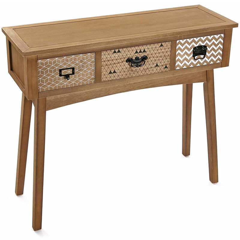 

Pavia Mueble Recibidor Estrecho, Mesa Consola, 80,5x30x90cm - Marrón - Versa