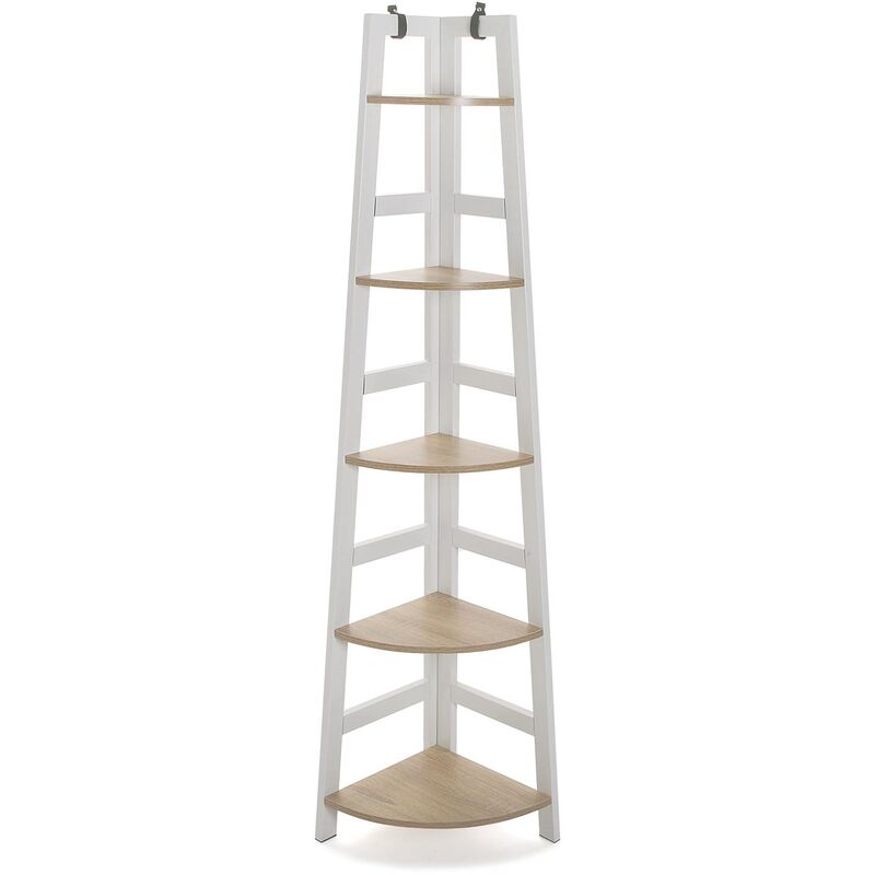 

Vale Estantería de Pared de Estilo Industrial Biblioteca, 163x34x34cm - Marrón - Versa