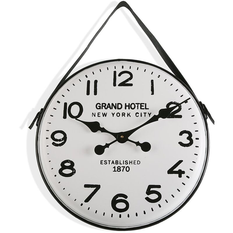 

Versa Vredenburg Reloj de Pared Silencioso Decorativo, 40x5x40cm - Blanco