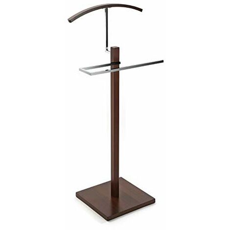 Versa Wengue Servo Muto Moderno e Multifunzionale, Appendiabiti Indossatore per Camera da Letto e Spogliatoio, Misure (A x L x l) 112 x 35 x 35 cm, Legno, Colore Marrone