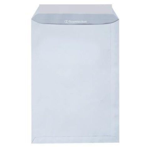 Versandtasche DIN C4 229 x 324 mm (B x H) ohne Fenster 90g/m² mit Haftklebung Papier weiß 250 St./Pack.