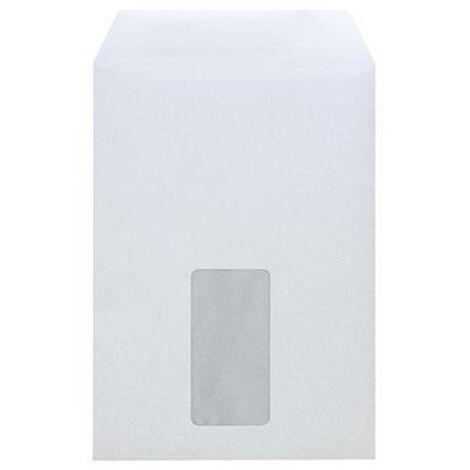Versandtasche DIN C5 162 x 229 mm (B x H) mit Fenster 90g/m² mit Haftklebung Papier weiß 25 St./Pack.