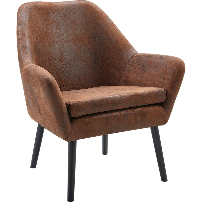 Accent Arm Chair Midcentury Design Divano Brown VNF-00033AF-UK - Versanora